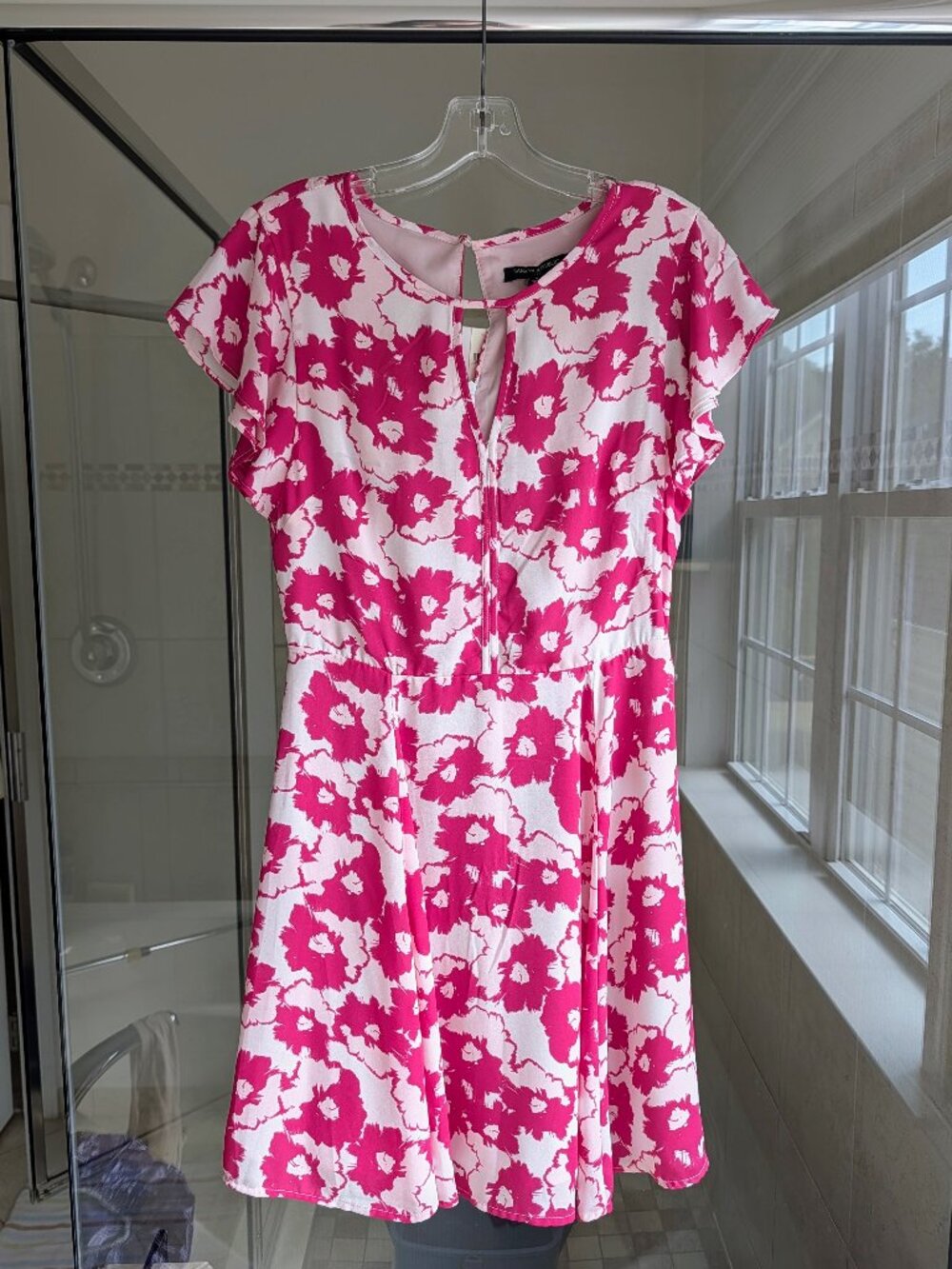 NWT Banana Republic - Women's Pink/White Skater Dress - 4